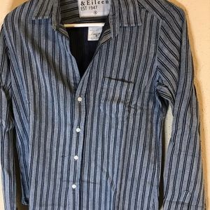 NWT Frank & Eileen Barry Fabric Striped Top